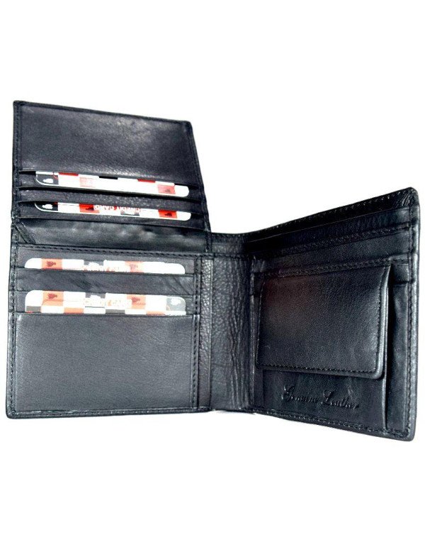 Genuine Leather Premium Quality Moochies Black Wallet for Men